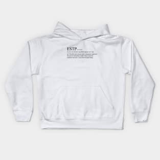 ESTP Personality (Dictionary Style) Light Kids Hoodie